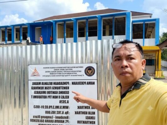 Tumpang Tindih Anggaran Proyek Rehab Gedung Imigrasi Kelas II Kotabumi, Siapa Untung Banyak ?